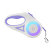Retractable Dog Leash with 360° LED Ring Light — Safe Walks Day & Night